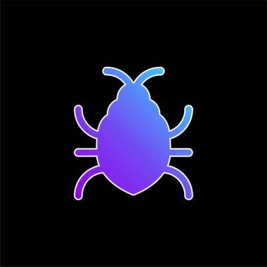 Big Bug blue gradient vector icon clipart