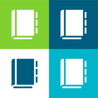 Randevu Defteri Düz 4 renk minimal simgesi seti