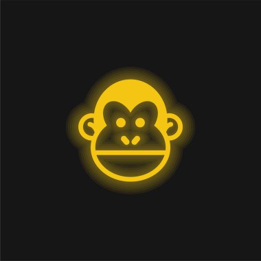 Parlayan sarı neon ikonu