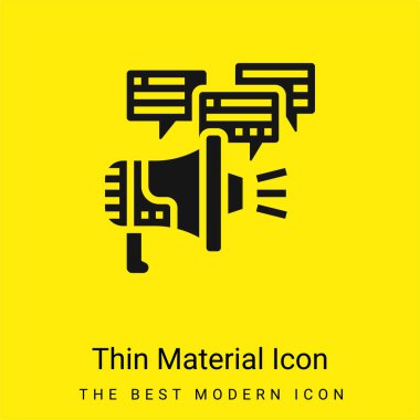 Reklam minimumu parlak sarı malzeme simgesi