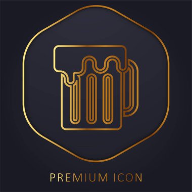 Bira altın çizgisi prim logosu veya simgesi
