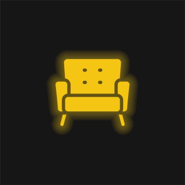 Koltuk sarı parlak neon simgesi