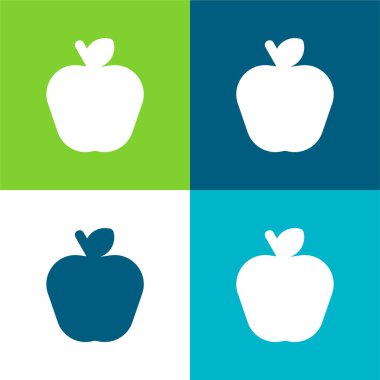 Apple Düz 4 renk en küçük simge kümesi