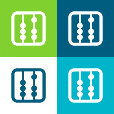 Abaküs Aracı Değişkeni Düz Düz 4 renk simgesi seti