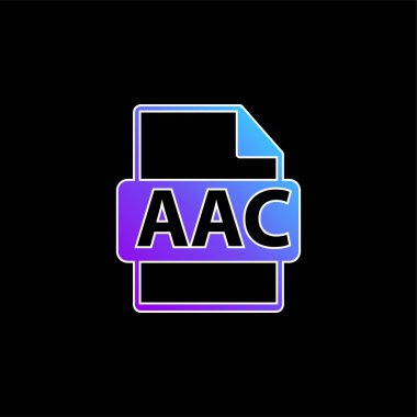 AAC Dosya Biçimi Değişken mavi gradyan vektör simgesi