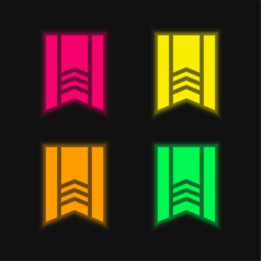 Parlak neon vektör simgesi