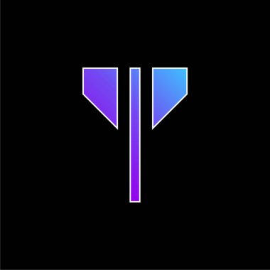 Soyut mavi eğimli vektör simgesi