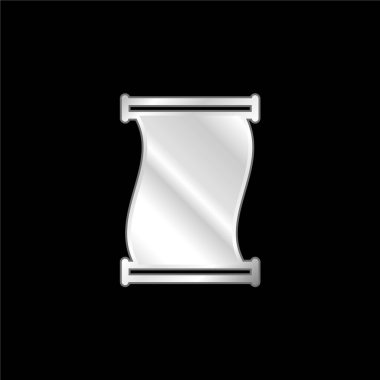 Antik Kağıt Kaydırma Ana Hattı Gümüş kaplama metalik simge