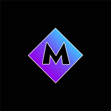 Ankara Metro Logosu mavi eğimli vektör simgesi