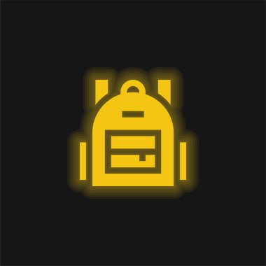 Sırt çantası sarı parlak neon simgesi