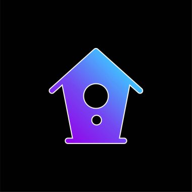 Kuş evi mavi gradyan vektör simgesi