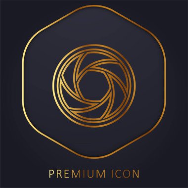 Altın çizgi prim logosu veya simgesi