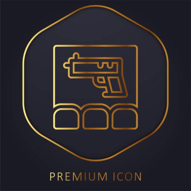 Action Movie altın çizgi premium logosu veya simgesi