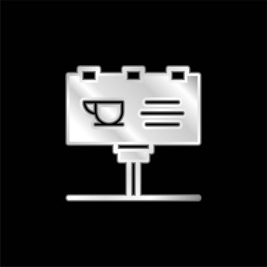 Billboard gümüş kaplama metalik simge