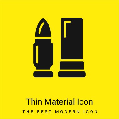 Ammunition minimal bright yellow material icon clipart