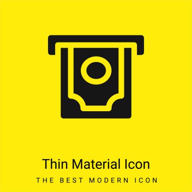 ATM minimal açık sarı malzeme simgesi