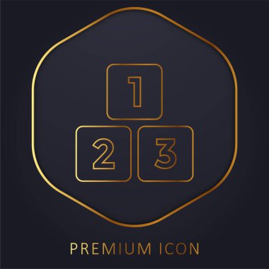Altın çizgi premium logosunu veya simgesini engeller