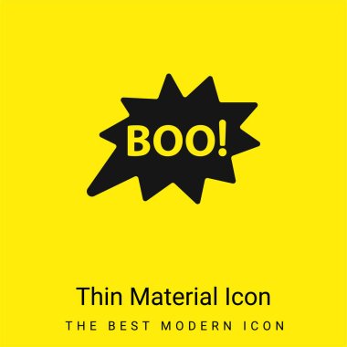 Boo minimal bright yellow material icon clipart