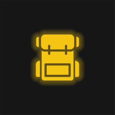 Sırt çantası sarı parlak neon simgesi