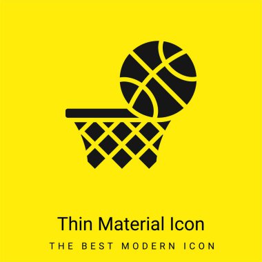 Basketbol minimum sarı malzeme simgesi