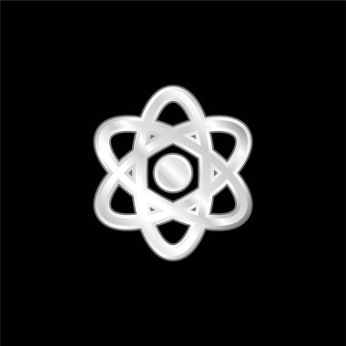 Atom gümüş kaplama metalik simge