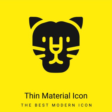 Black Panther minimal bright yellow material icon