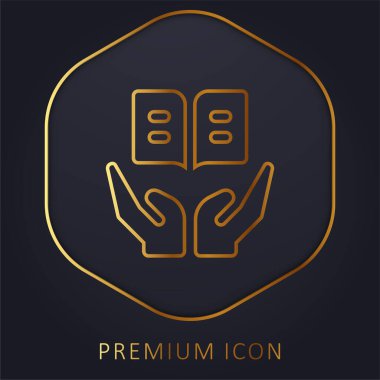 Altın satır premium logosu ya da simgesi