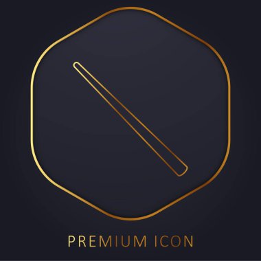 Bilardo altın çizgisi logosu veya simgesi