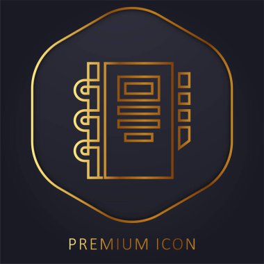 Gündem altın çizgisi prim logosu veya simgesi