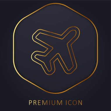Uçak Hattı Altın Hat prim logosu veya simgesi