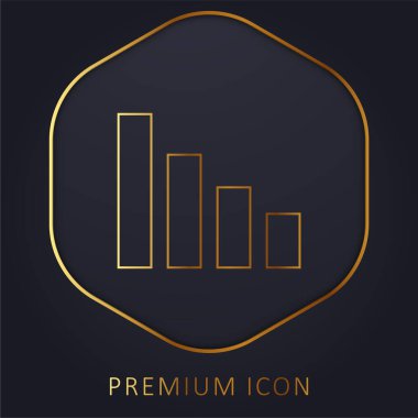 Çubuk Çizelgesi Altın Çizgi prim logosu veya simgesi