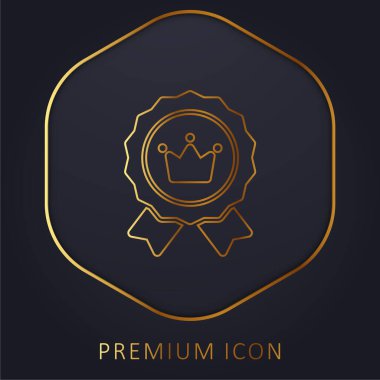 Brand Positioning golden line premium logo or icon clipart