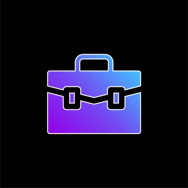 Evrak çantası mavi gradyan vektör simgesi