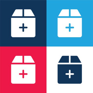 Mavi ve kırmızı dört renk simgesi ekle