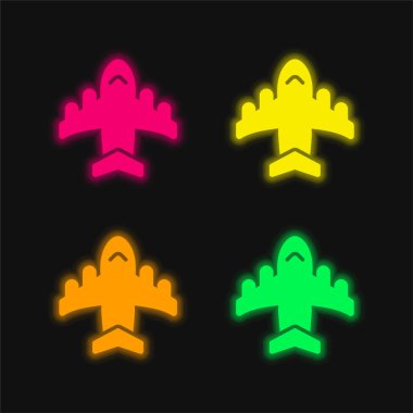 Parlayan neon vektör simgesi