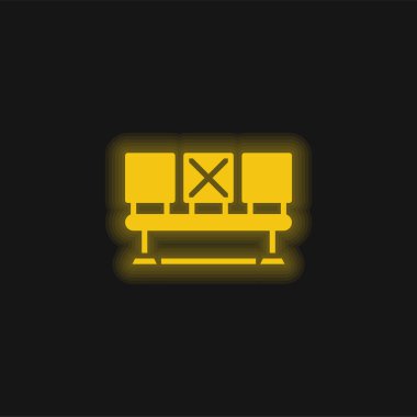 Sarı benç parlayan neon simgesi
