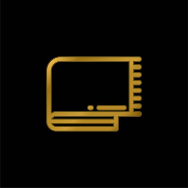 Battaniye altın kaplama metalik simge veya logo vektörü