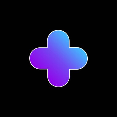 Toplama Sembolü mavi gradyan vektör simgesi