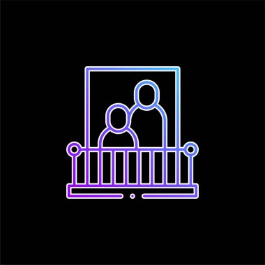 Balkon mavi gradyan vektör simgesi