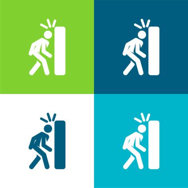 Kaza Düz 4 renk en küçük simge kümesi