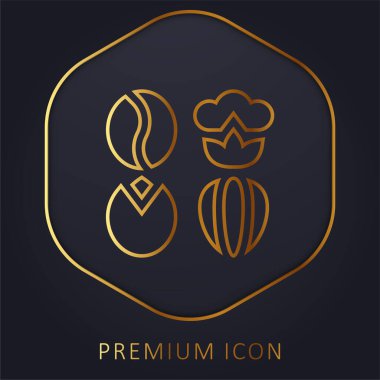 Tarım altın çizgisi prim logosu veya simgesi