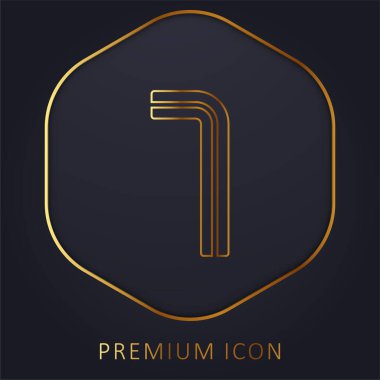 Allen altın çizgisi logosu veya simgesi