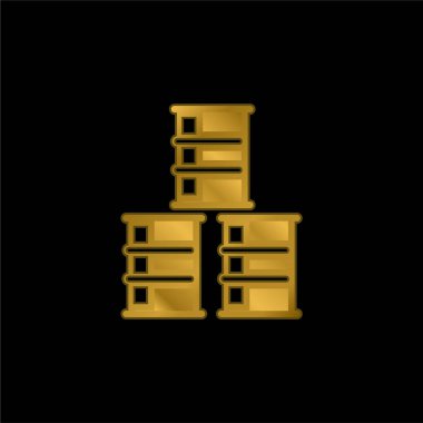 Variller altın kaplama metalik simge veya logo vektörü