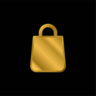 Altın kaplama metalik simge veya logo vektörü