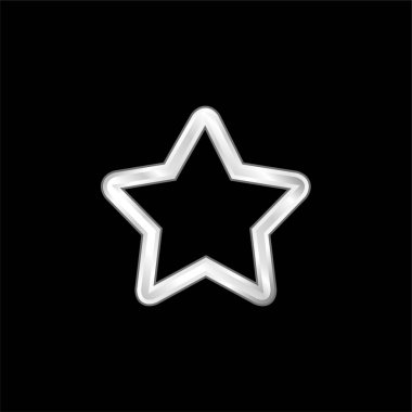 1 Yıldız gümüş kaplama metalik simge