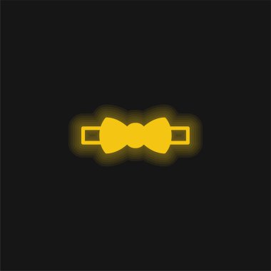 Papyon sarı parlak neon simgesi