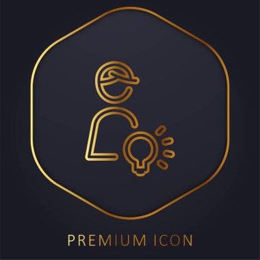 Sanat Yönetmeni Altın Hat premium logosu veya simgesi