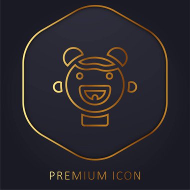 Bebek altın çizgisi logosu veya simgesi