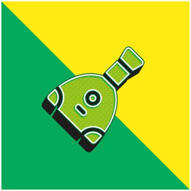 Balalaika Green and yellow modern 3d vector icon logo clipart