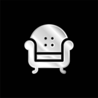 Koltuk gümüş kaplama metalik simge